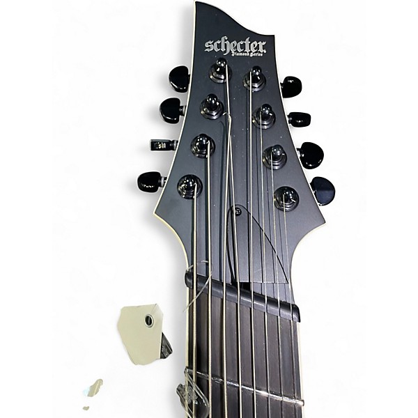 Used Schecter Guitar Research C-8 MS SLS Elite Evil Twin Satin Black Solid Body Electric Guitar