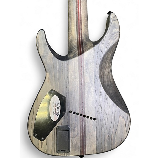 Used Schecter Guitar Research C-8 MS SLS Elite Evil Twin Satin Black Solid Body Electric Guitar