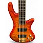 Used Schecter Guitar Research Damien Elite 5 String Orange Electric Bass Guitar