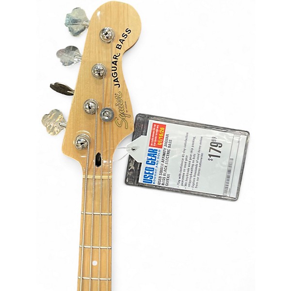 Used Squier AFFINITY JAGUAR BASS Black Electric Bass Guitar