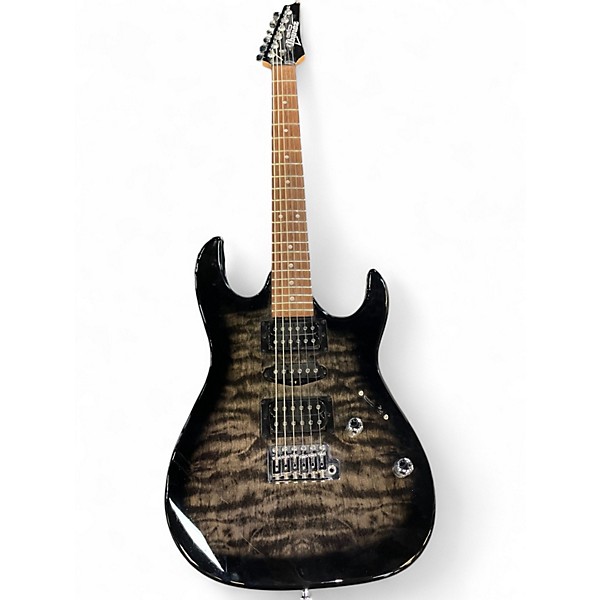 Used Ibanez GRX70 Trans Black Solid Body Electric Guitar