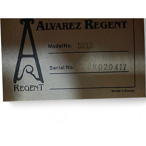 Used Alvarez REGENT 5212 Antique Natural Acoustic Guitar