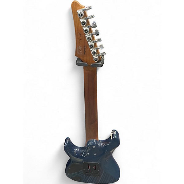 Used Ibanez MM7 Transparent Blue Burst Solid Body Electric Guitar