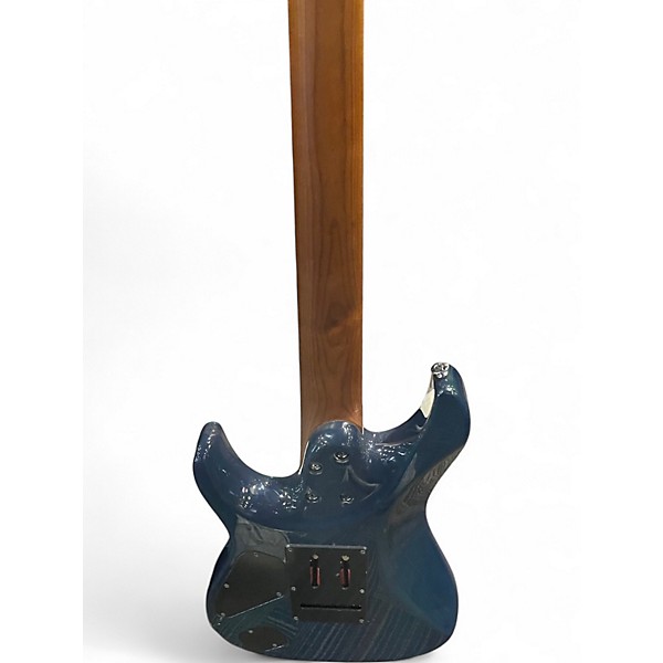 Used Ibanez MM7 Transparent Blue Burst Solid Body Electric Guitar