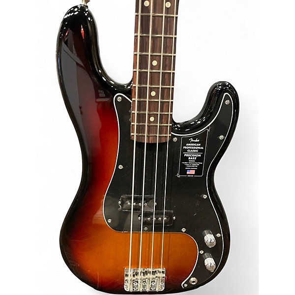 Used Fender American Professional Precision Bass 2 Color Sunburst Electric Bass Guitar