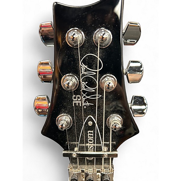 Used PRS SE CUSTOM LEFT HANDED FLOYD ROSE Black Solid Body Electric Guitar