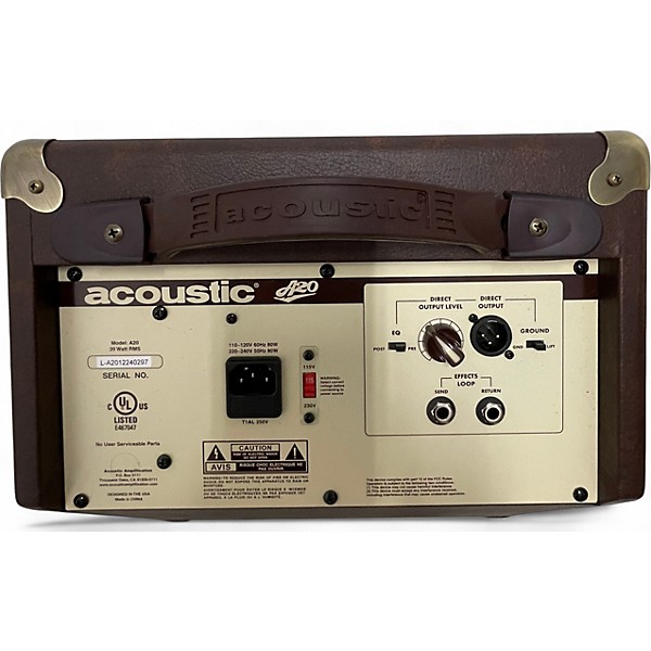 Used Acoustic a20 Guitar Combo Amp
