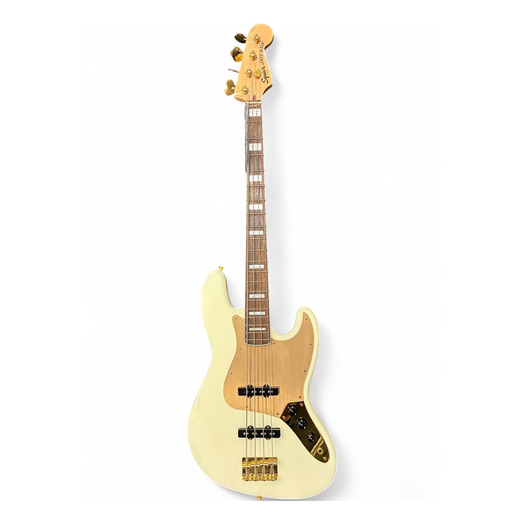 Used Squier 40th Anniversary Jazz Bass Olympic White Electric Bass