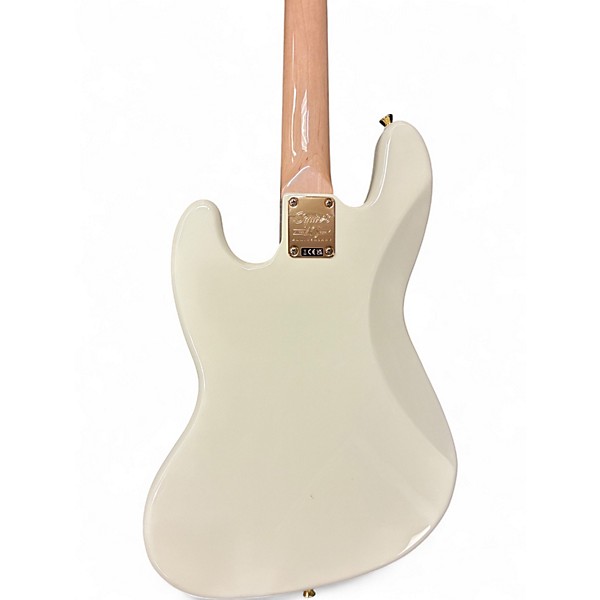 Used Squier 40th Anniversary Jazz Bass Olympic White Electric Bass Guitar