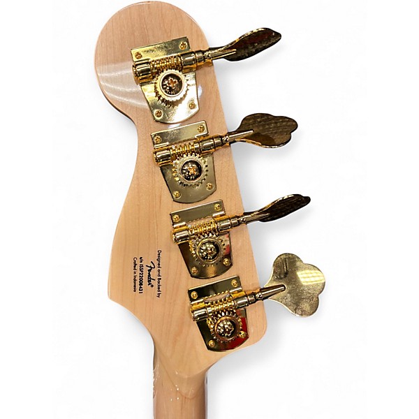 Used Squier 40th Anniversary Jazz Bass Olympic White Electric Bass Guitar