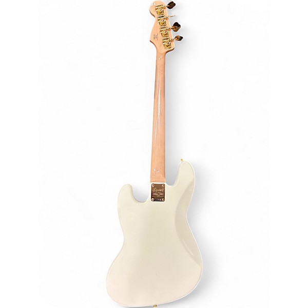 Used Squier 40th Anniversary Jazz Bass Olympic White Electric Bass Guitar