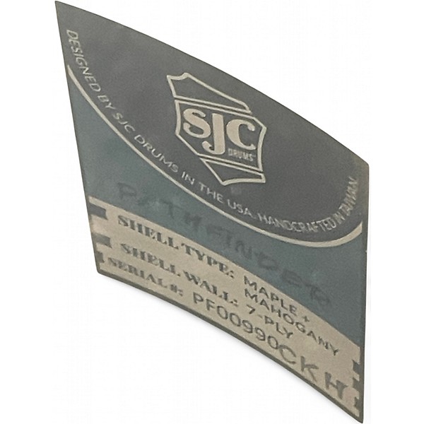 Used SJC Drums 4 Piece PATHFINDER Teal Drum Kit