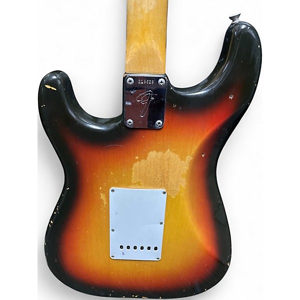 Vintage 1968 Fender Stratocaster 3 Color Sunburst Solid Body Electric Guitar