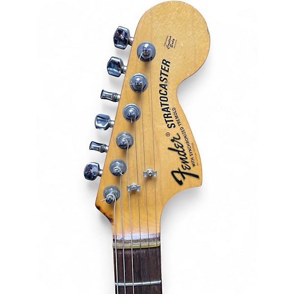 Vintage 1968 Fender Stratocaster 3 Color Sunburst Solid Body Electric Guitar