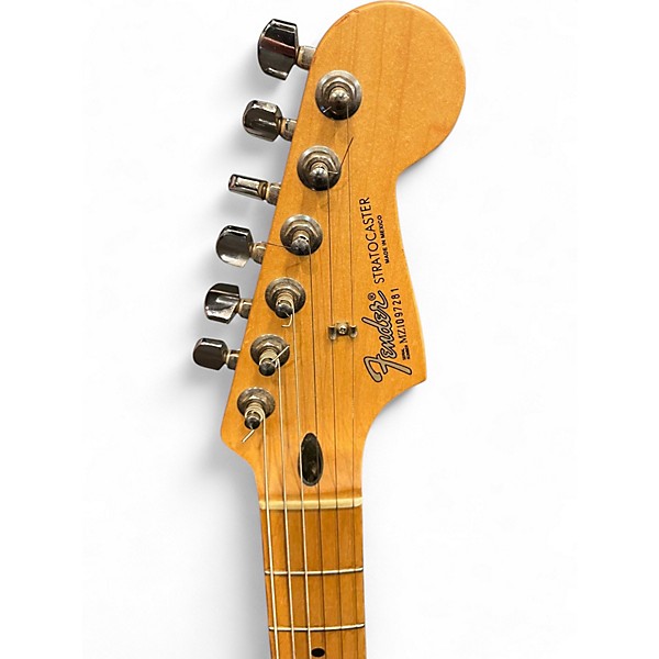 Used 2001 Fender Standard Stratocaster ice blue Solid Body Electric Guitar