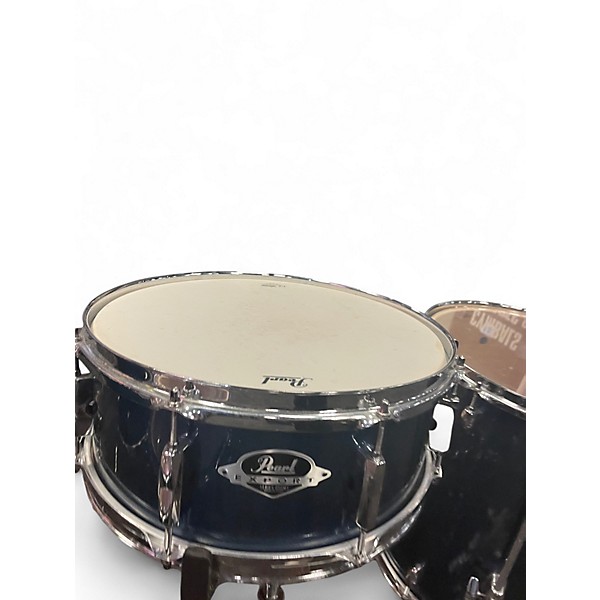 Used Pearl 8 Piece Export Blue Drum Kit