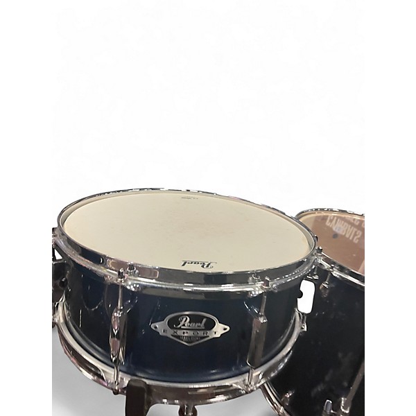 Used Pearl 8 Piece Export Blue Drum Kit
