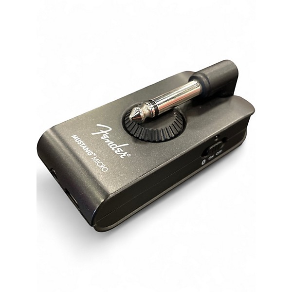 Used Fender Mustang Micro Guitar Headphone Amp Black Battery Powered Amp