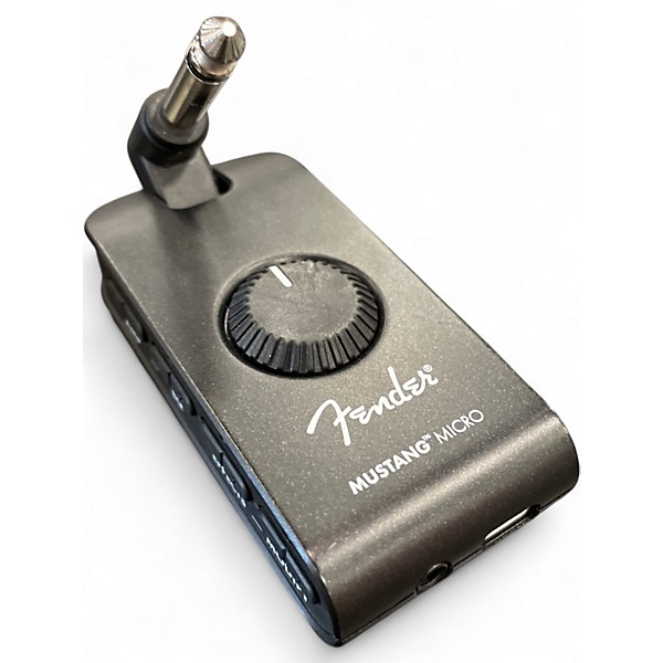 Used Fender Mustang Micro Guitar Headphone Amp Black Battery Powered Amp