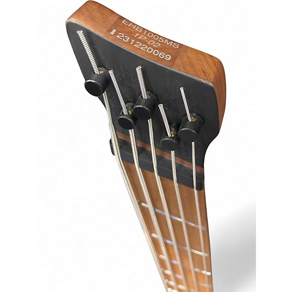 Used Ibanez EHB1005MS 5 String Multi Scale Flat Black Electric Bass Guitar