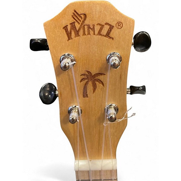 Used Winzz AU-COO-DGR TV Silver Ukulele