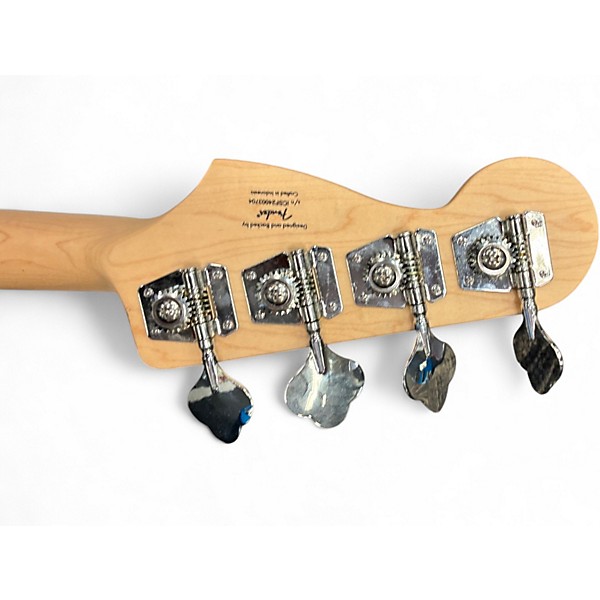 Used Squier Affinity Jaguar Frost Metallic Electric Bass Guitar