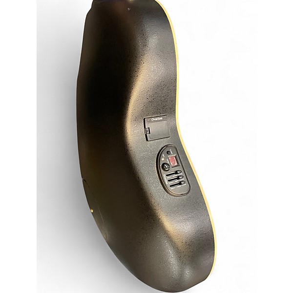 Used Ovation ce44 Black Acoustic Electric Guitar