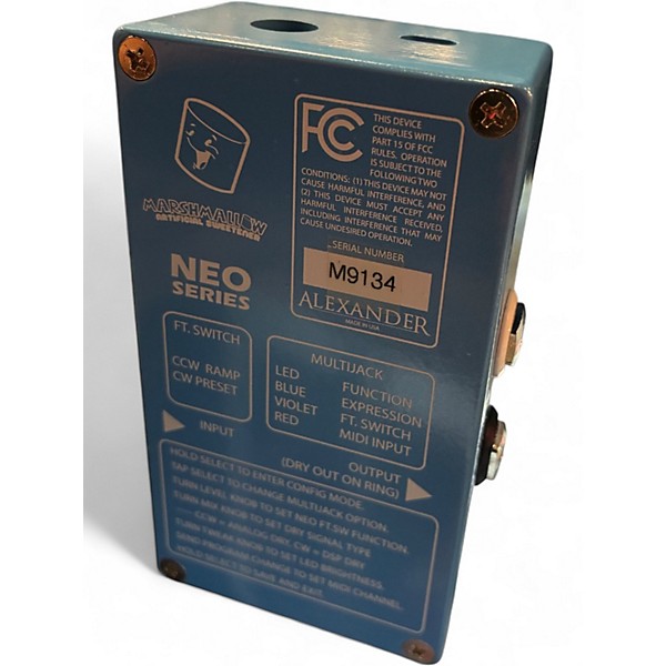 Used Alexander MARSHMALLOW Effect Pedal Package