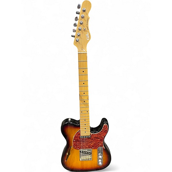 Used G&L ASAT Classic Tribute Thinline 2 Tone Sunburst Hollow Body Electric Guitar