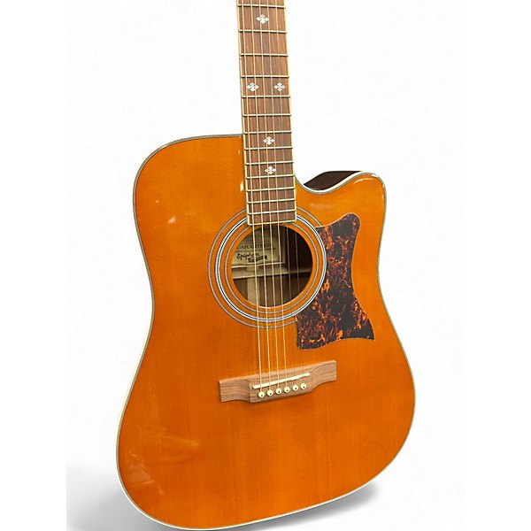 Used Epiphone Masterbuilt DR-500MCE Natural Acoustic Electric Guitar