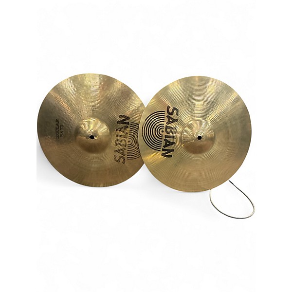 Used SABIAN 14in AA Medium Hi Hat Pair Brilliant Cymbal