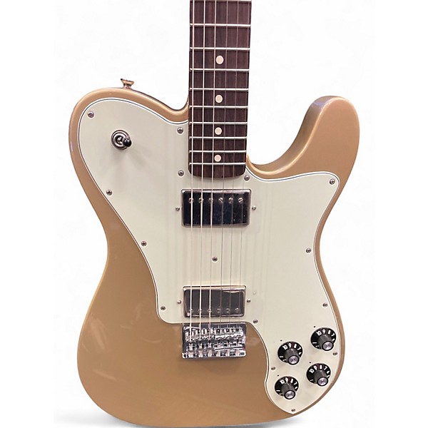 Used Fender Chris Shiflett Telecaster Deluxe Gold Solid Body Electric Guitar