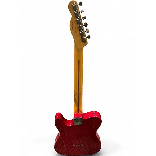 Used Fender Deluxe Nashville Telecaster Candy Apple Red Solid Body Electric Guitar