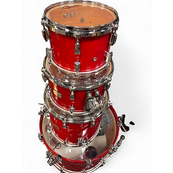 Used Yamaha 4 Piece ABSOLUTE MAPLE HYBRID Red Drum Kit