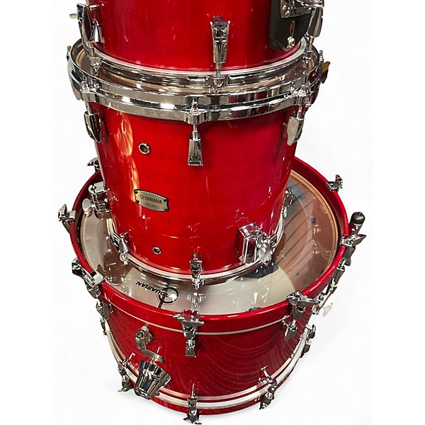 Used Yamaha 4 Piece ABSOLUTE MAPLE HYBRID Red Drum Kit