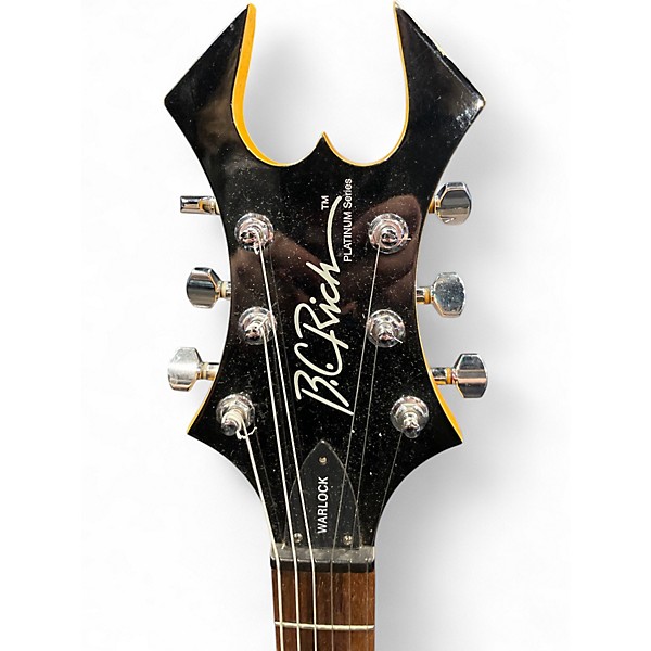 Used B.C. Rich warlock platinium Black Solid Body Electric Guitar