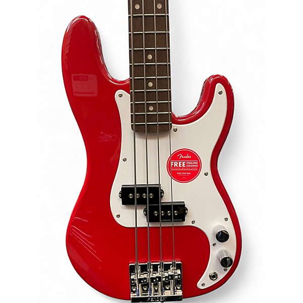 Used 2024 Squier Mini P Bass Dakota Red Electric Bass Guitar