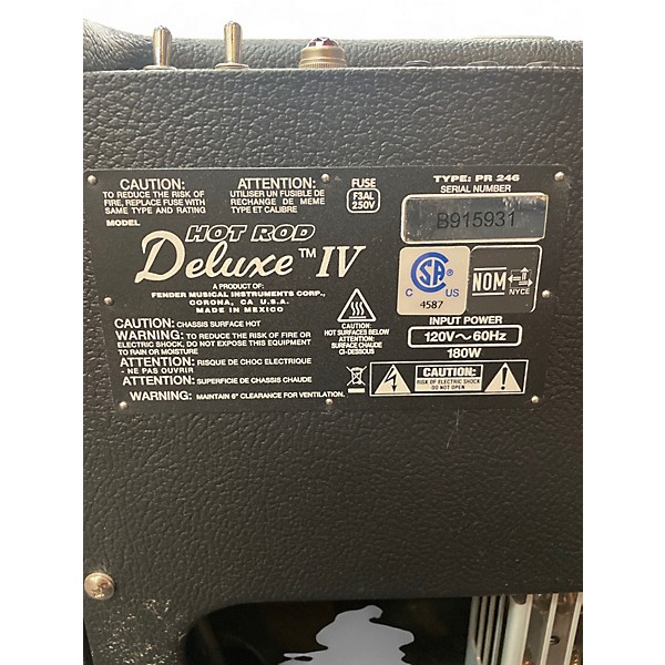 Used Fender Hot Rod Deluxe IV 40W 1x12 Tube Guitar Combo Amp