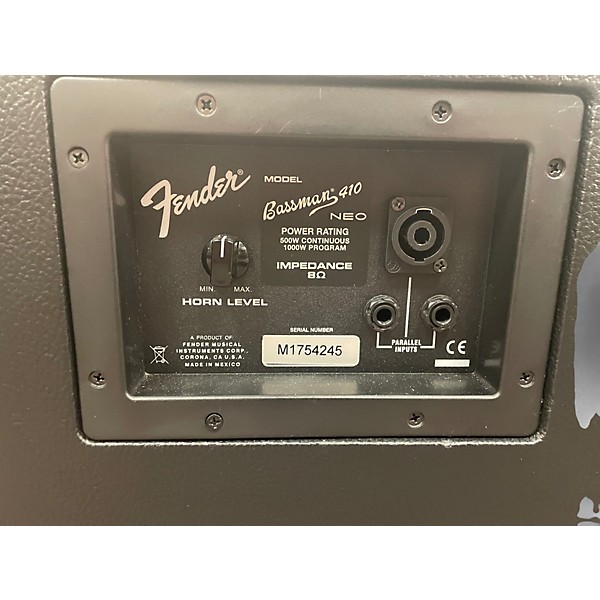 Used Fender Bassman Pro 410 4x10 Neo Bass Cabinet