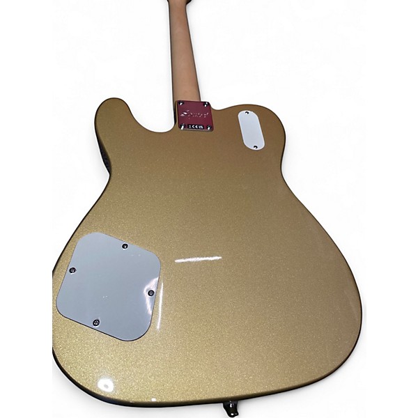Used Squier PARANORMAL TROUBLEMAKER TELECASTER GOLD SPARKLE Solid Body Electric Guitar