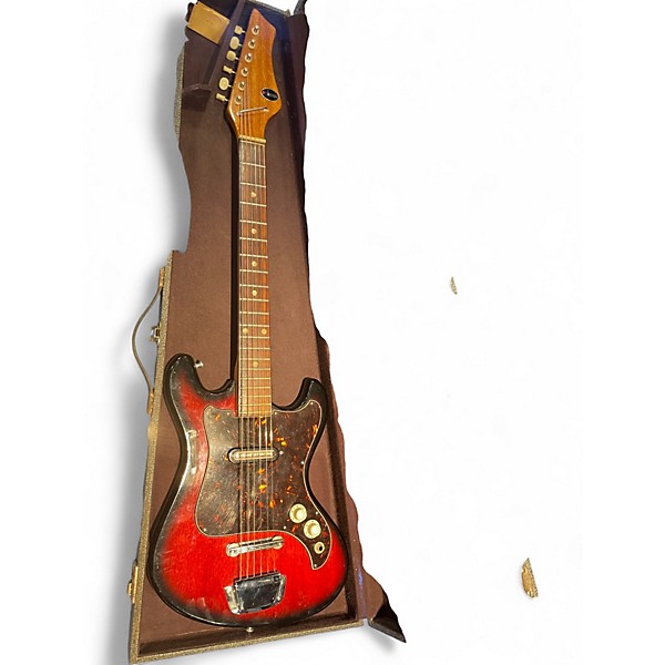 Used 1960s Kingston Doublecut Two Tone Burst Solid Body Electric Guitar