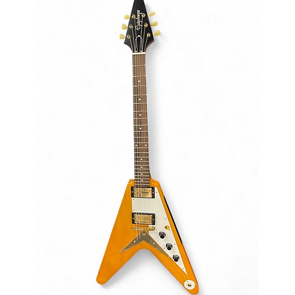 Used Epiphone Korina Flying V Korina Electric Bass Guitar