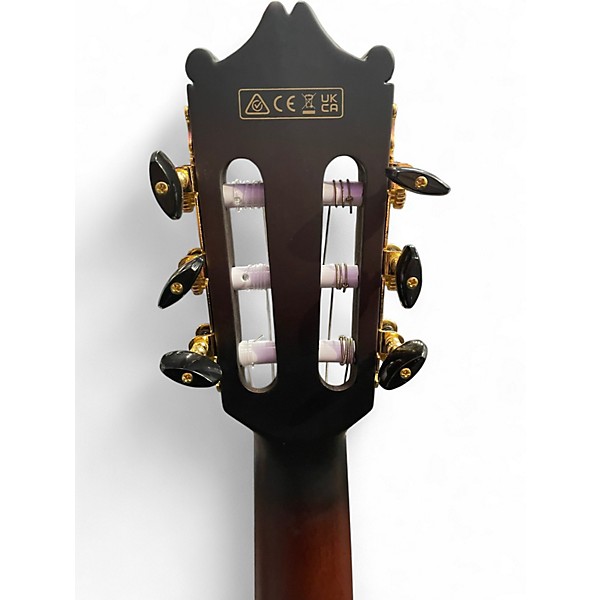 Used Ibanez GA35TCE Vintage Sunburst Classical Acoustic Electric Guitar