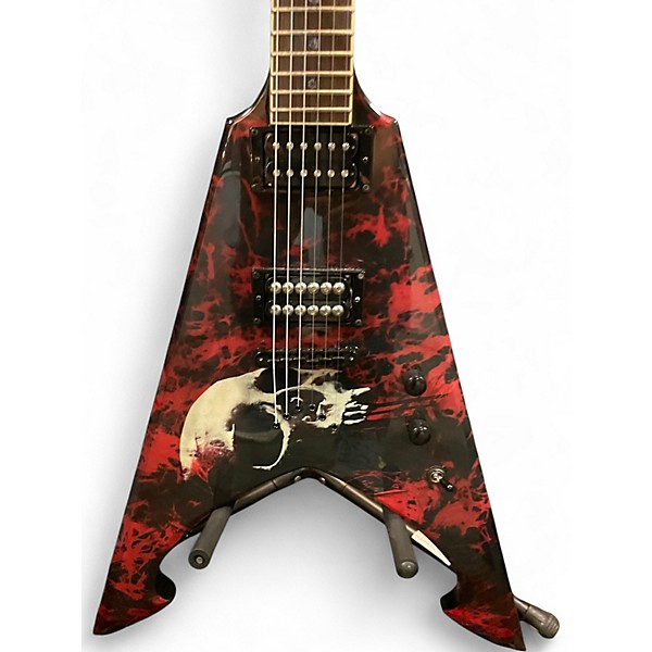 Used Dean Tyrant Blood Storm Michael Amott Series DMT Custom Graphic Solid Body Electric Guitar