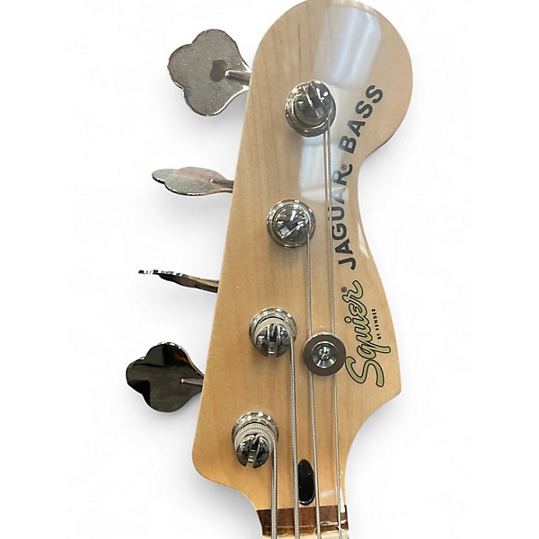 Used Squier Affinity Jaguar Charcoal Frost Metallic Electric Bass Guitar