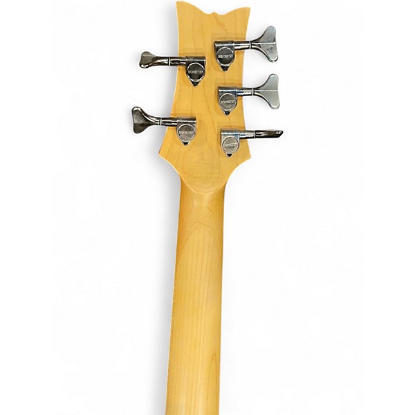 Used Schecter Guitar Research Stiletto Extreme 5 String Crimson Red Trans Electric Bass Guitar