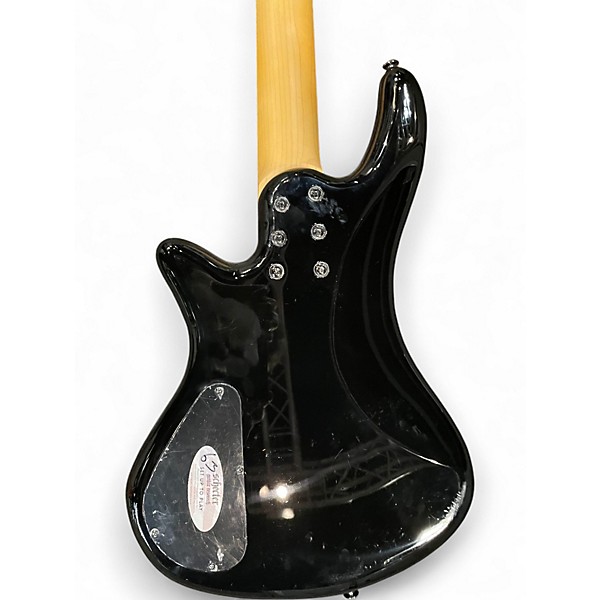 Used Schecter Guitar Research Stiletto Extreme 5 String Crimson Red Trans Electric Bass Guitar