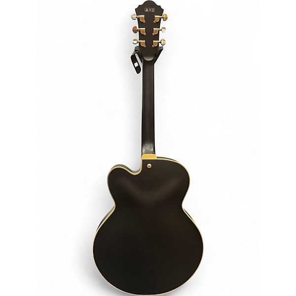 Used Ibanez AF75GBKF Satin Black Hollow Body Electric Guitar