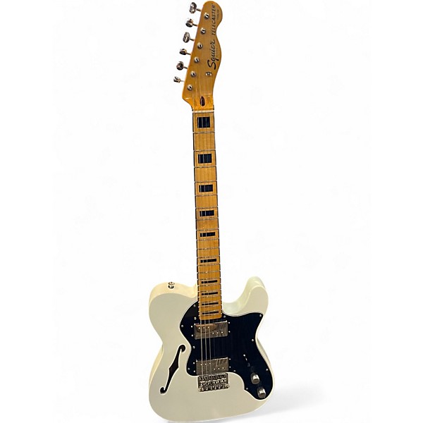 Used Squier Classic Vibe 70s Thinline Telecaster Alpine White Hollow Body Electric Guitar