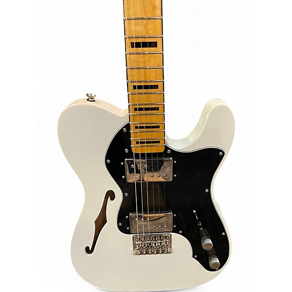 Used Squier Classic Vibe 70s Thinline Telecaster Alpine White Hollow Body Electric Guitar